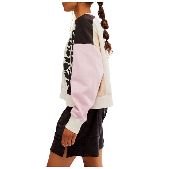 Free People FP Movement Intercept Colorblock Graphic Sweatshirt Size Small - Picture 4 of 14